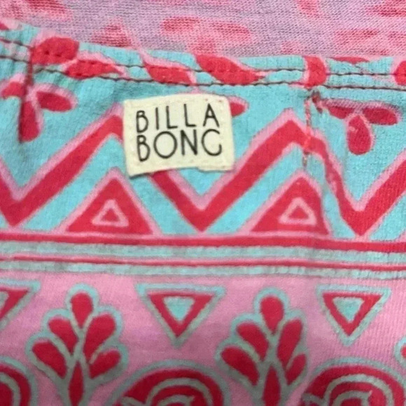 Girls L Billabong Dress Tunic A-Line with Fringe Detail and Criss-Cross Straps - Picture 4 of 6